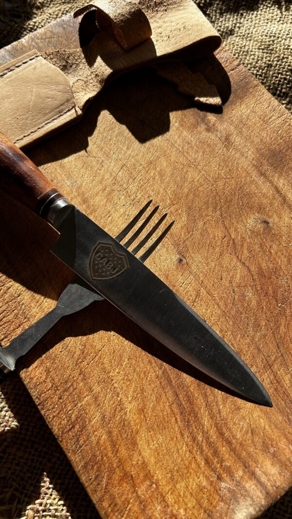 juego de cuchillo y tenedor fan boca juniors