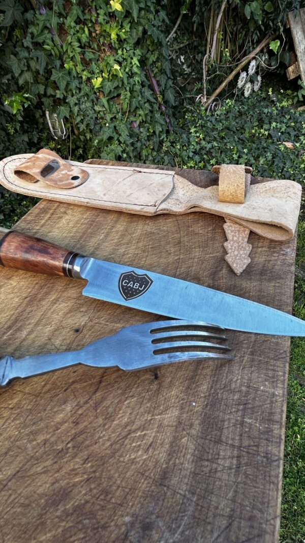 juego de cuchillo y tenedor fan boca juniors