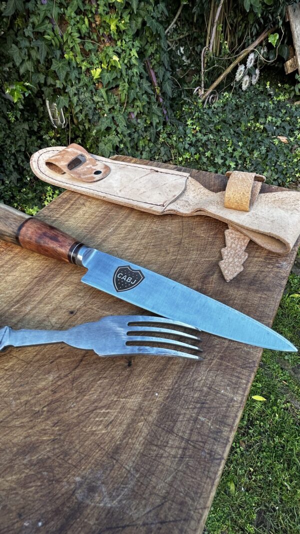 juego de cuchillo y tenedor fan boca juniors