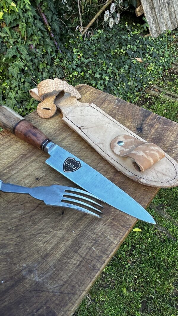 juego de cuchillo y tenedor fan boca juniors